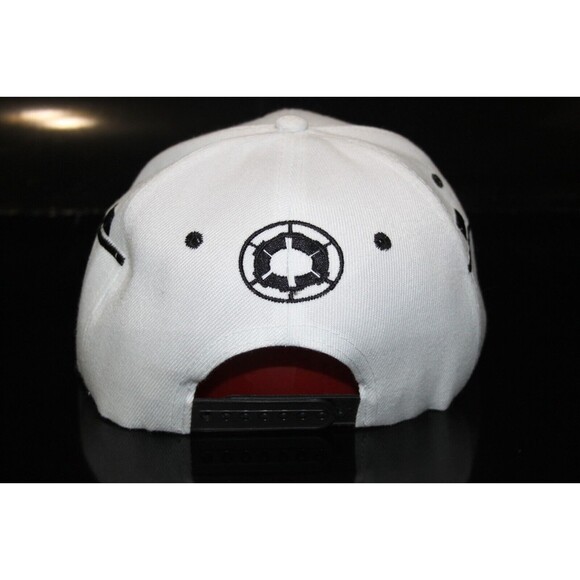 Star Wars Disney Storm Trooper Helmet Design Snapback Cap Hat White Black Adult - Picture 3 of 7